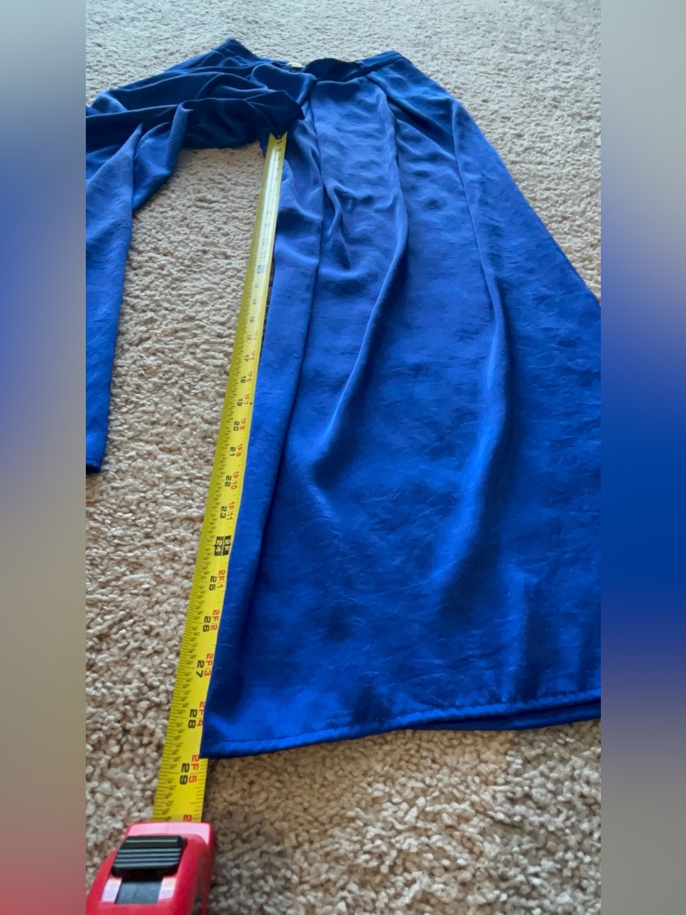 Anthropologie Leifsdottir High Waisted Cobalt Royal Blue wide leg pants Size 0 - Picture 8 of 12